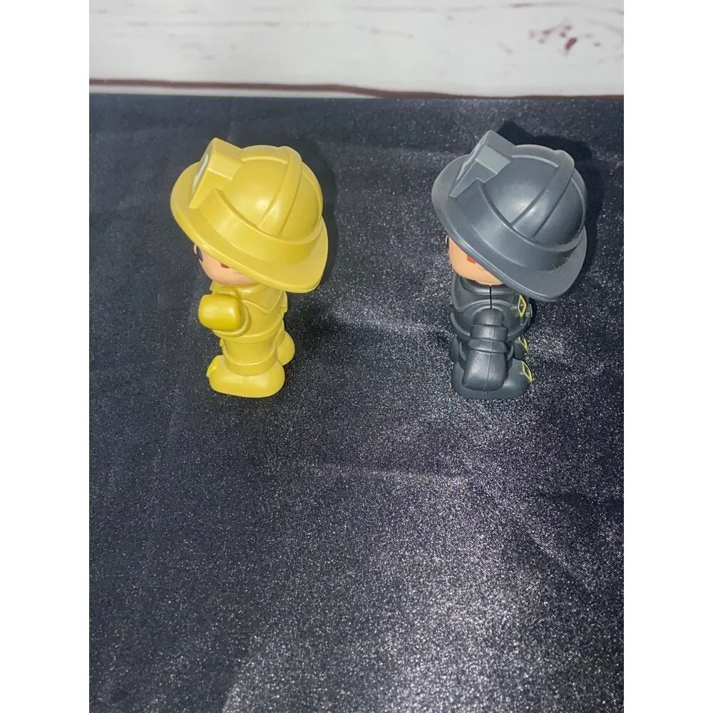 Fisher Price Little People Fire Fighter Chief Captain #1 & #2 Toy Mini Figures 2